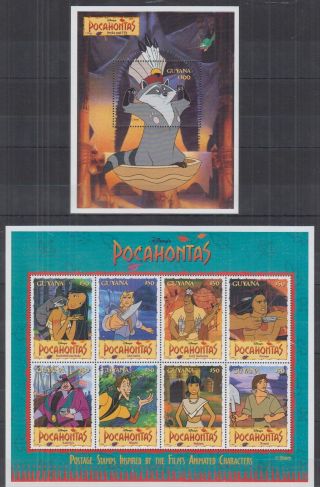 V307.  Guyana - Mnh - Cartoons - Disney - Pocahontas