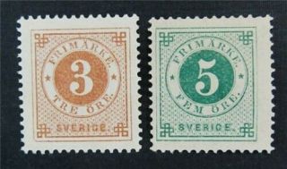 Nystamps Sweden Stamp 43 Og H $62
