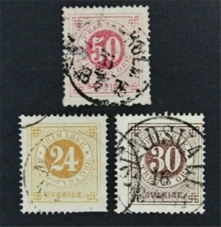 Nystamps Sweden Stamp 24 - 26 $104