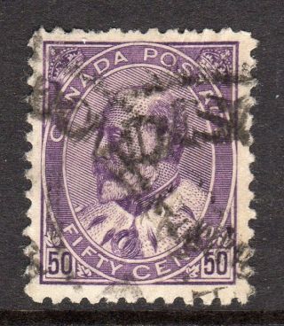 Canada Kevii 1903 - 12 50c Deep Violet Sg187 (high Cat)