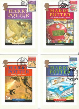 2007 Harry Potter Official Royal Mail Phq Cards First Day Inc Min Sheet