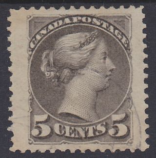 616) Canada 1870 - 5 Cents Queen Victoria Perforation 12 - Perfect