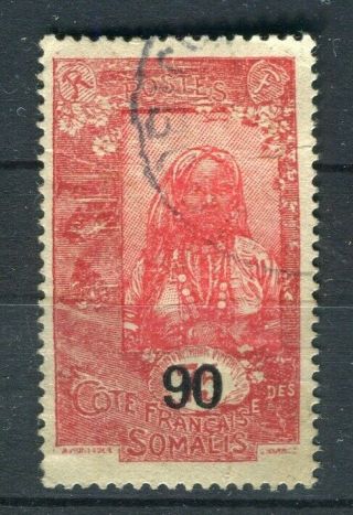 French Colonies: Somalis 1922 Early Surcharged Issue 90c.  Value,
