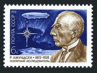 Russia 3991 2 Stamps,  Mnh.  Michel 4026.  Roald Amundsen,  1972.  Airship Norway.