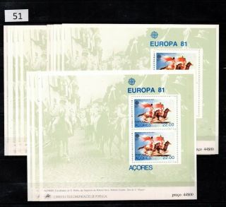 == 13x Portugal,  Azores 1981 - Mnh - Europa Cept - Horse - Flag -