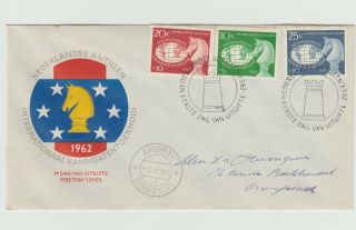 Netherlands Antilles 1962 Fdc Int.  Chess Tournament Issue