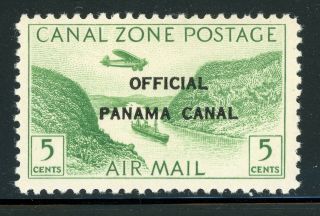 Canal Zone Mh Selections: Scott Co1 5c Green Air Official Cv$6,