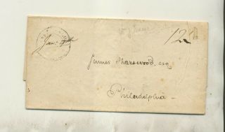 1813 William J Duane Harrisburg Pa To James Sharswood Philadelphia Stmpls Lttr