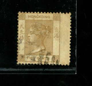 (hkpnc) Hong Kong 1863 Qv 2c Wing Margin Fine