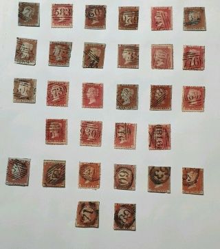 Gb Stamps Queen Victoria Line Engraved Stamps / Surface Printed Stamps (5)