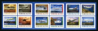 Norfolk Island Scott 1058 Sa Pane Airplanes Landing On Island 70th Ann Cv$15,
