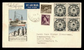 Dr Who 1955 Australia Antarctic Research Expedition Block Penguin Fdc C130866