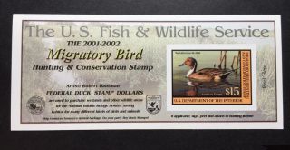Rw68a 2001 - 2002 - Us Federal Duck Stamp - Post Office Fresh