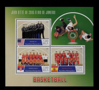 Malagasy - Nh Souvenir Sheet Of 2016 - Sport - Basketball