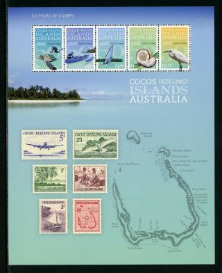Cocos Islands Scott 371a Mnh Postage Stamps 50th Ann Fauna Turtle Bird Cv$11,