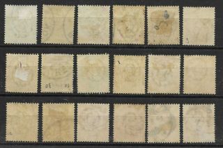 Thailand Siam 1887 group of 18 RamaV with 