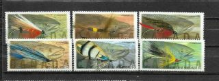 Pk45285:stamps - Canada 1715 - 1720 Fishing Flies 45 Cent Issues Set - Mnh