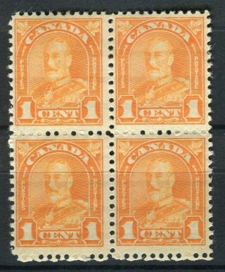Canada; 1928 - 31 Early Gv Definitive Series Hinged Shade Of 1c.  Block