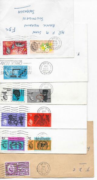 Gb Qeii 6 X Gb 1960’s,  Early Fdc 1963 &1965 First Day Covers,  To Same Address.