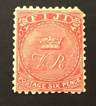 Fiji.  1896? Red Stamp Six Pence Sg57 Mlh