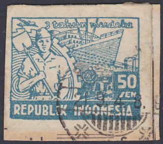 121) Japanese Occupation - Indonesia 1946 50 Sen Independence Date