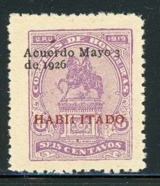 Honduras Mlh Specialized: Scott 230 6c Acuerdo De Mayo 3 De 1926 $$