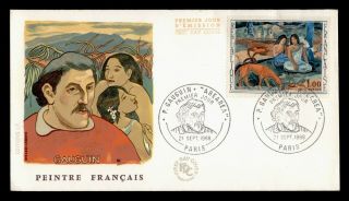 Dr Who 1968 France Paul Gauguin Art Fdc Pictorial Cancel C128383