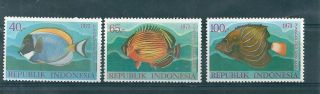 Indonesia 1973 Mnh Fish Set See