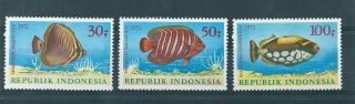 Indonesia 1972 Mnh Fish Set See