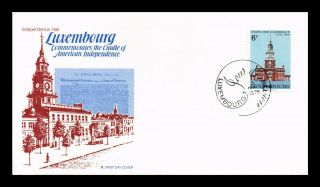 Dr Jim Stamps American Independence Bicentennial Fdc Luxembourg Cover