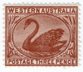 (i.  B) Australia Postal : Western Australia 3d (sg 87)