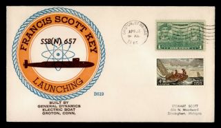 Dr Who 1966 Uss Francis Scott Key Navy Submarine Launch C129503