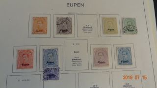 German Occupation - Eupen,  Belgium,  Memel,  Romania,  Russia Mh /