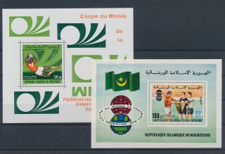 Lk78337 Mauritania Football Cup Soccer Sheets Mnh