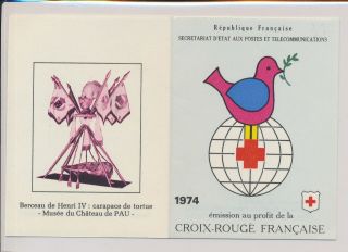 LK74582 France 1974 youth drawings red cross fine booklet MNH 2