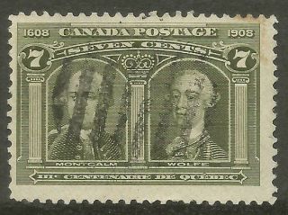 Canada 1908 Sg192 7c Olive Green Fine