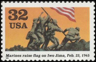 Us 2981a 1945 Victory At Last Marines Raise Flag On Iwo Jima 32c Single Mnh 1995