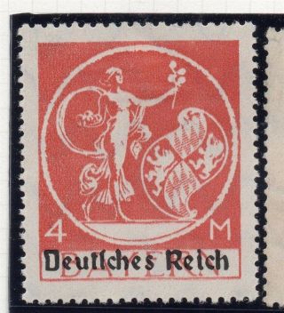 Germany 1920 Bayern Early Issue Fine Hinged 4m.  Optd 250395