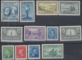 550) Canada 1946 / 1950 Never Hing Selection - Perfect