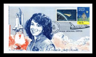 Dr Jim Stamps Us Judy Resnik Space Shuttle Challenger Cover 1987 Combo