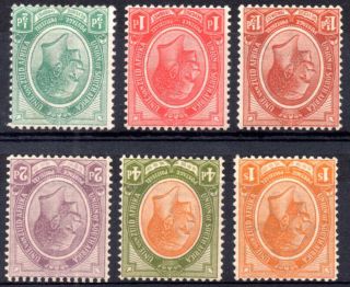 South Africa 1913 - 24 ½d,  1d,  1½d,  2d,  4d,  1s Inverted Watermarks,  Cat.  £39,