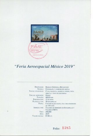 Mexico Mejico Mexiko Messico Mecsico Famex 2019 Airplanes First Day And Nh 2pz