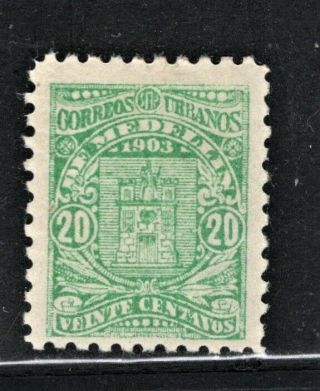 Hick Girl Stamp - Colombia 1903 Local (medellin) Late Fee Stamp R1319