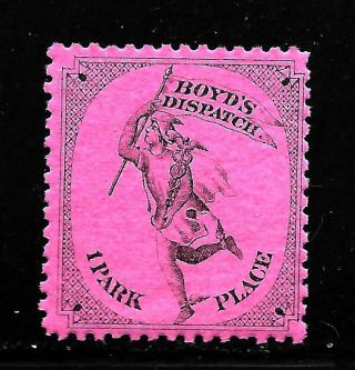 Hick Girl Stamp - Old M.  N.  H.  U.  S.  Local Post Boyd 