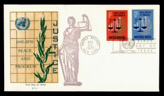 Dr Who 1970 United Nations Ny Peace Justice Progress Fdc Overseas Mailer C119180