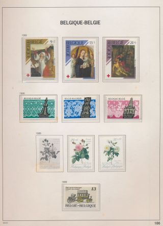Xb68550 Belgium 1989 Red Cross Art Lace Towers Flowers Mnh Fv 181 Bef