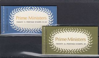 A122 - Australia - 2 Different Mnh Prime Ministers Booklets Of 20 X 5c