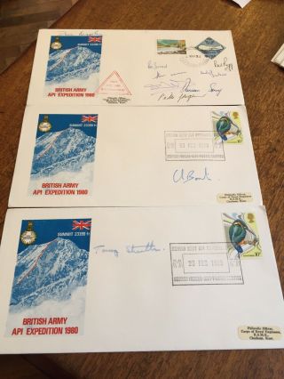 British Army Api Expedition 1980 First Day Covers Signed Originals Rare