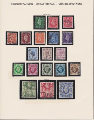 Gb Stamps King George Vi Fine Rare Issues On Schaubek Old Album Page 13