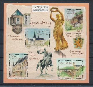 D002604 Buildings Architecture European Capitals Luxembourg S/s Mnh France